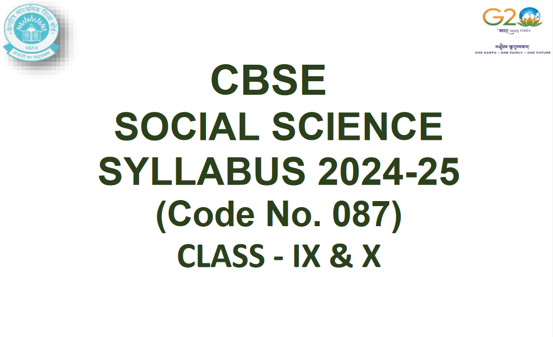 CBSE Class 10 SST Syllabus 2024-25