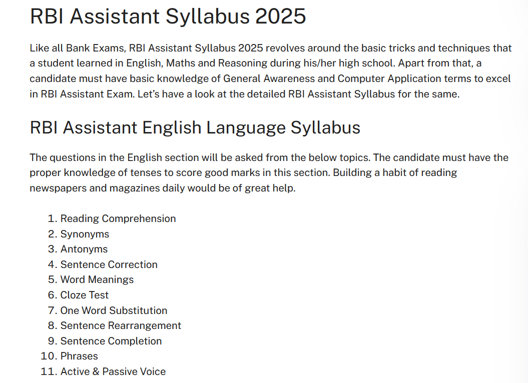 rbi assistant syllabus