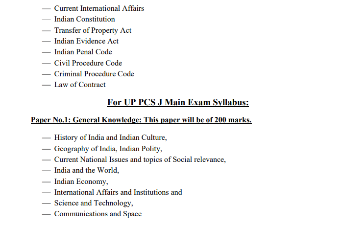 pcs j syllabus