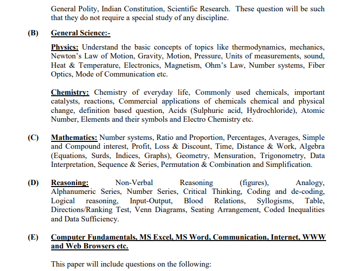 delhi police constable syllabus