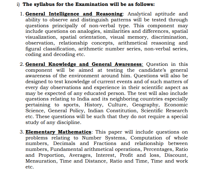 crpf constable syllabus