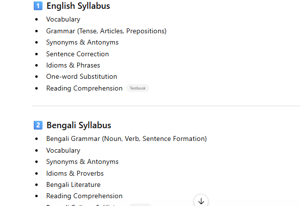 WB Gram Panchayat Syllabus 2026
