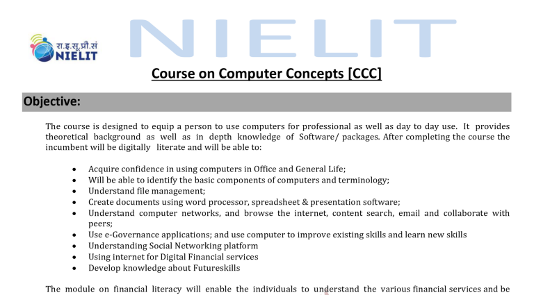 ccc syllabus nielt
