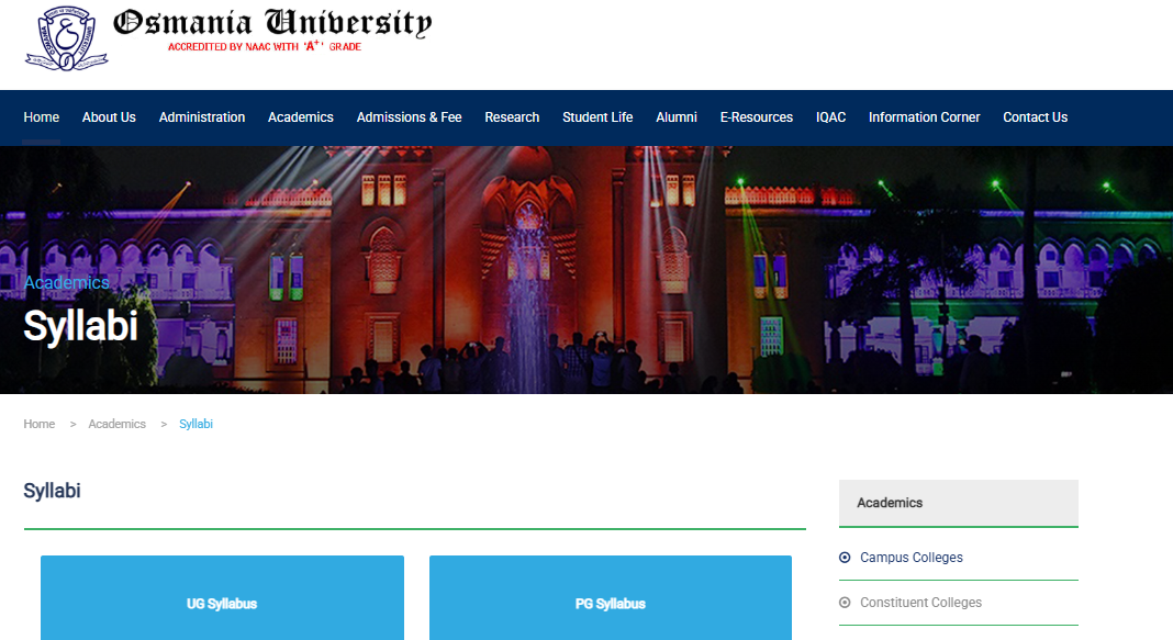 osmania university syllabus