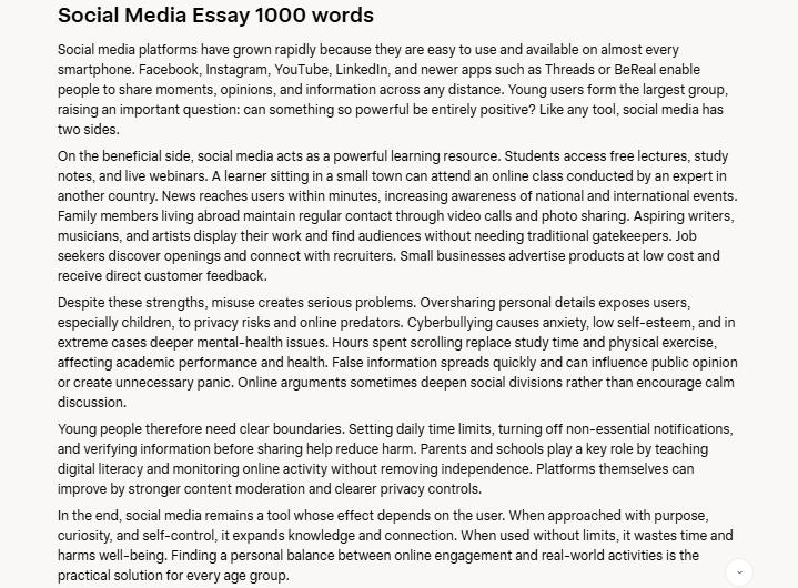 sociak media essay