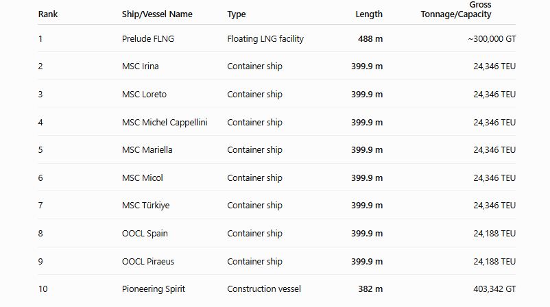 biggest ships of the world